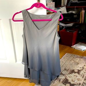 Hombre grey silk top